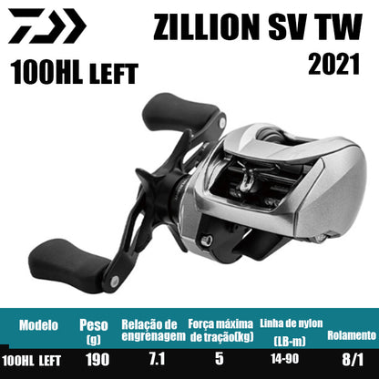 Carretilha De Arremesso DAIWA 2021 ZILLION SV TW ,Série 1000XHL, Série 100,Peça De Reposição Para Pesca Em Água Doce E Salgada. País de origem: Japão