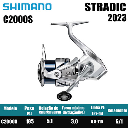 SHIMANO 2023 STRADIC  carretel de pesca bobina giratória de água doce peças de pesca de água salgada Origem: Japão