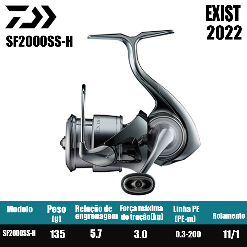 DAIWA 2022 EXIST Molinete De Pesca Spinning Reel Água Doce Água Salgada Peças De Pesca Origem: Japão