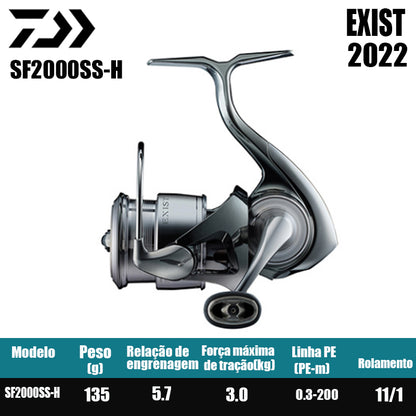 DAIWA 2022 EXIST Molinete De Pesca Spinning Reel Água Doce Água Salgada Peças De Pesca Origem: Japão