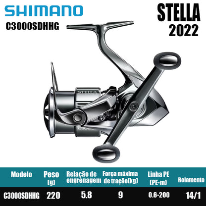 SHIMANO 2022 STELLA  carretel de pesca bobina giratória de água doce peças de pesca de água salgada Origem: Japão