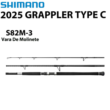 SHIMANO 2025 GRAPPLER TYPE C S82M-3 Vara De Molinete