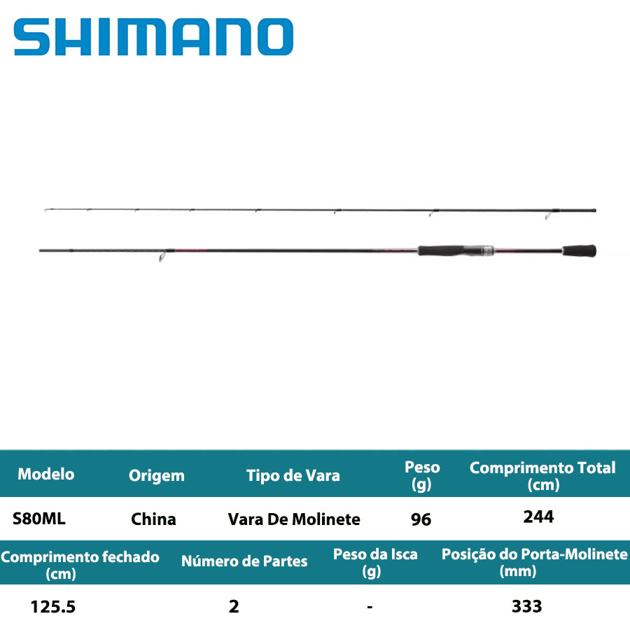 SHIMANO 2023 SEPHIA SS S80ML Vara De Molinete
