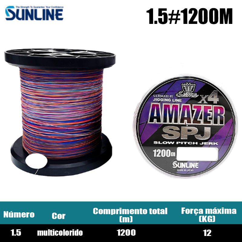 SUNLINE PE JIGGER ULT Linha De Pesca PE 1200M Multicolorido (2 Carretéis)