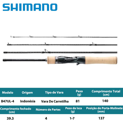 SHIMANO 2024 TROUT ONE NS B47UL-4 Vara De Carretilha