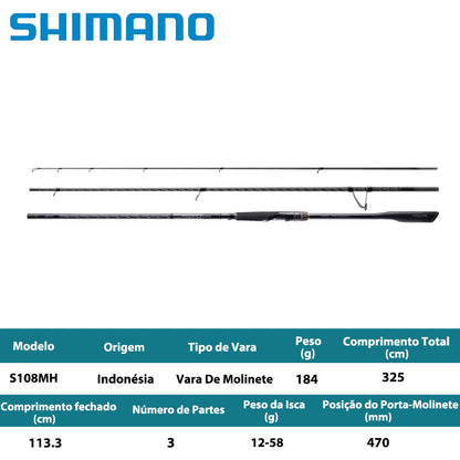 SHIMANO 2025 NESSA XTUNE S108MH Vara De Molinete