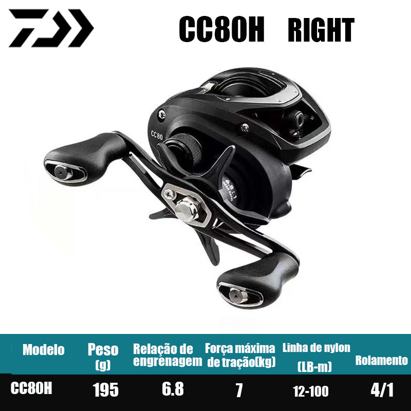 DAIWA 2022 CC80 CR80 peças de pesca, carretilha para pesca em água salgada e doce, carretilha de pesca baitcast. Origem: China.