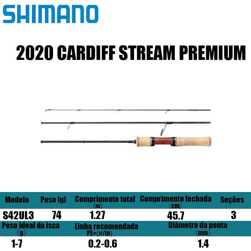 SHIMANO 2020 CARDIFF STREAM PREMIUM  S42UL3 para molinetes de pesca