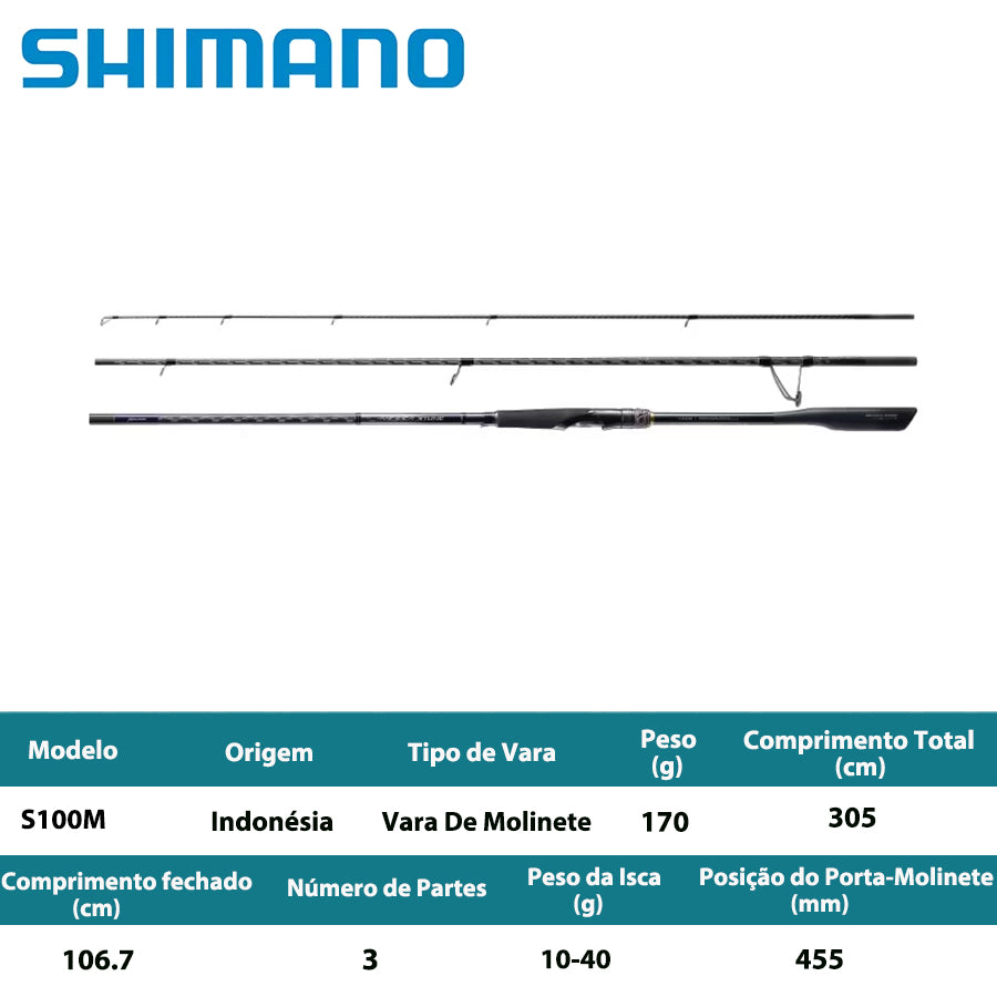 SHIMANO 2025 NESSA XTUNE S100M Vara De Molinete