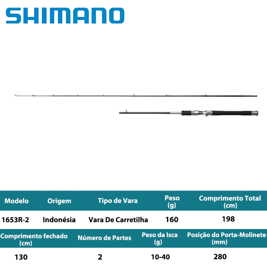 SHIMANO 2025 LESATH 1653R-2 Vara De Carretilha
