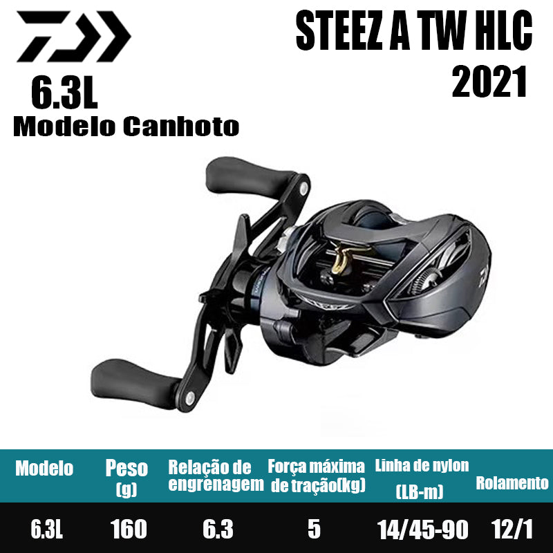 DAIWA 2021 STEEZ A TW HLC 6.3 Modelo Canhoto