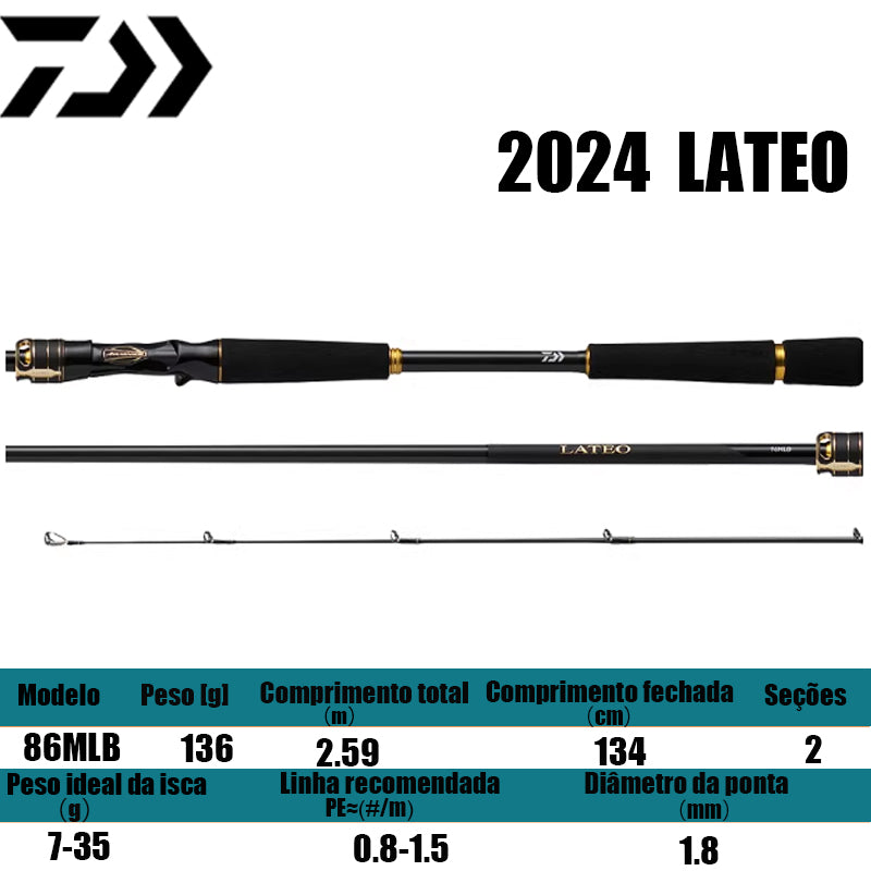 DAIWA 2024 LATEO 86MLB para carretilhas de pesca