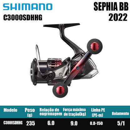 SHIMANO 2022 SEPHIA BB carretel de pesca spinning carretel de água doce peças de pesca de água salgada Origem: Malásia