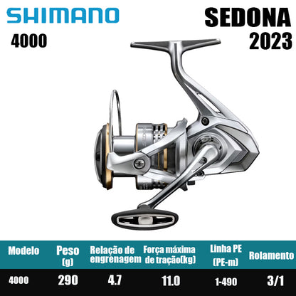 SHIMANO 2023 SEDONA carretel de pesca spinning carretel de água doce peças de pesca de água salgada Origem: Malásia