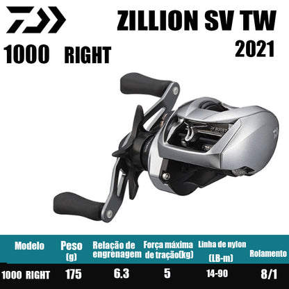 Carretilha De Arremesso DAIWA 2021 ZILLION SV TW ,Série 1000XHL, Série 100,Peça De Reposição Para Pesca Em Água Doce E Salgada. País de origem: Japão