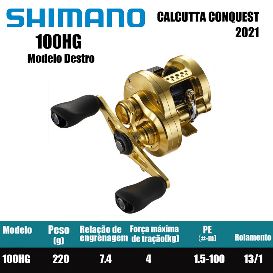 SHIMANO 2021 Calcutta Conquest 100HG Modelo Destro