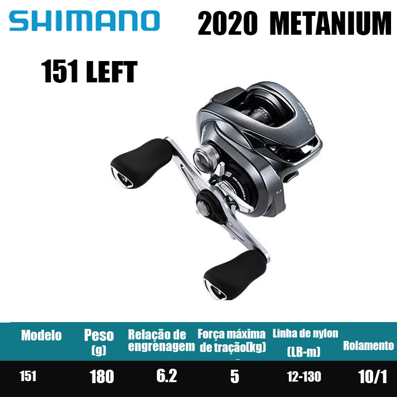 Carretel de Pesca SHIMANO 2020 METANIUM 71XG 151XG Carretel de Arremesso Água Doce Água Salgada Peças de Pesca Origem: Japão