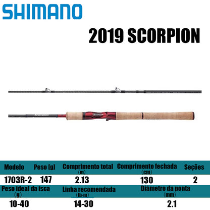 SHIMANO 2019 SCORPION 1703R-2 para carretilhas de pesca