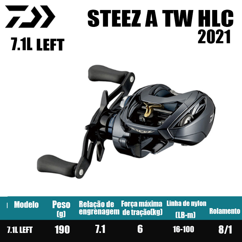 Carretilha De Arremesso DAIWA 2021 STEEZ A TW HLC, Peça De Reposição Para Pesca Em Água Doce E Salgada. País de origem: Japão