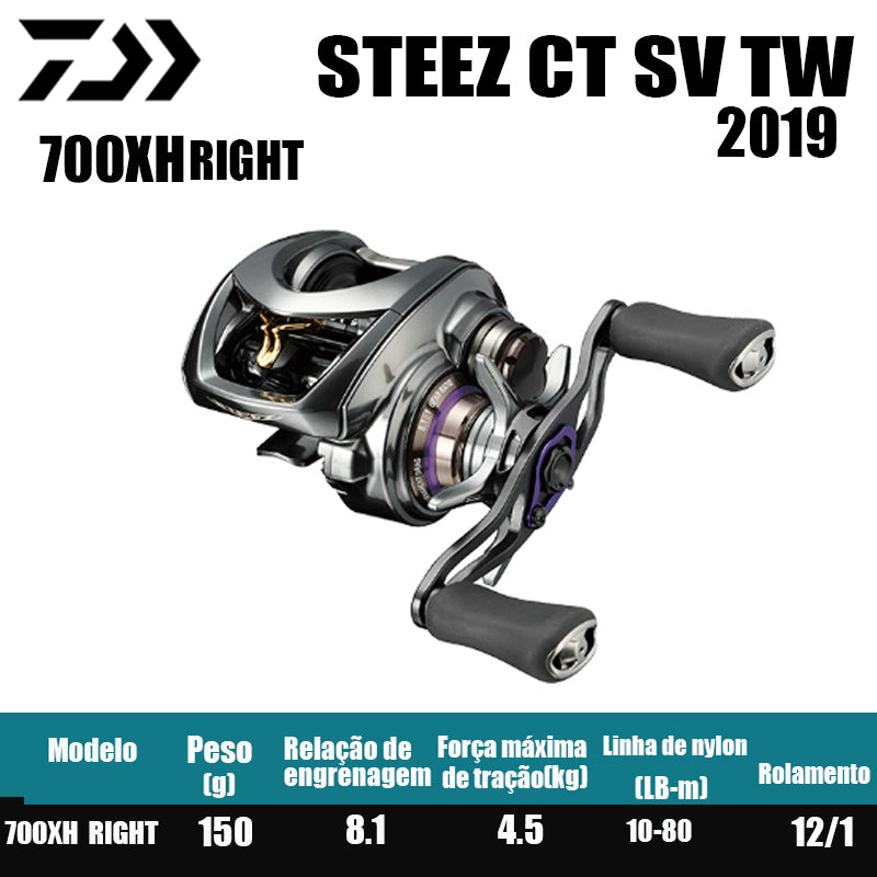 Carretilha De Arremesso DAIWA 2019 STEEZ CT SV TW, Peça De Reposição Para Pesca Em Água Doce E Salgada. País de origem: Japão