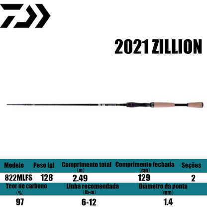 DAIWA 2021 ZILLION 822MLFS para molinetes de pesca