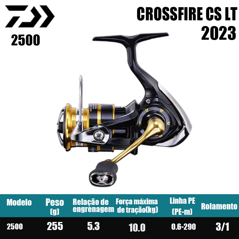 DAIWA 2023 CROSSFIRE LT Spinning Reel Fishing Reel Água doce Peças de pesca de água salgada Origem Vietnã