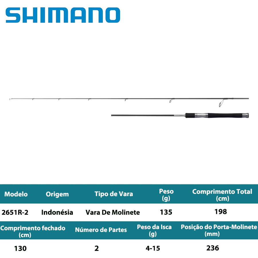 SHIMANO 2025 LESATH 2651R-2 Vara De Molinete