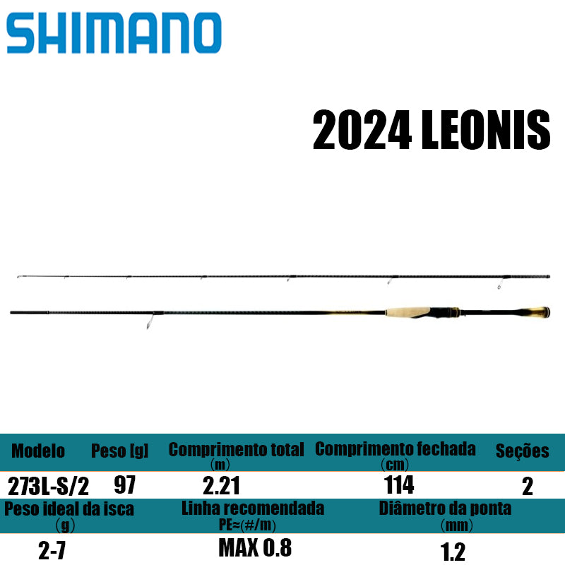 SHIMANO 2024 LEONIS 273L-S/2 para molinetes de pesca