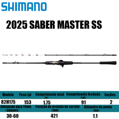SHIMANO 2025 SABER MASTER SS 82H175 para carretilhas de pesca