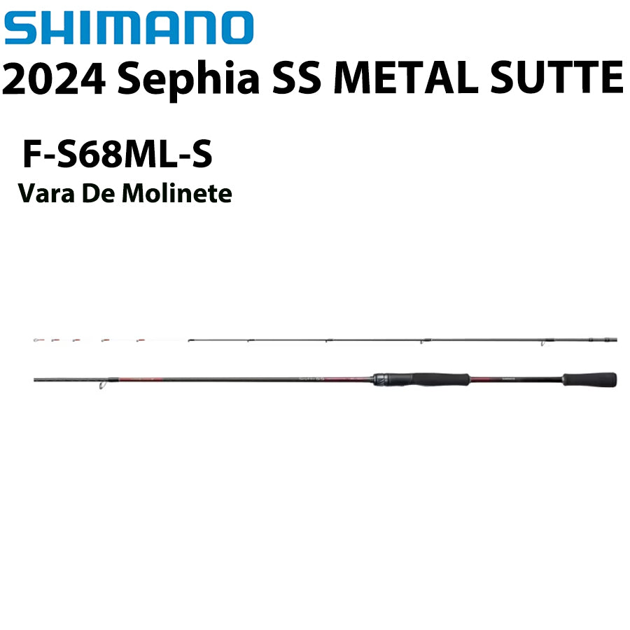 SHIMANO 2024 Sephia SS METAL SUTTE F-S68ML-S Vara De Molinete