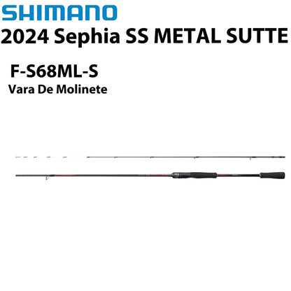 SHIMANO 2024 Sephia SS METAL SUTTE F-S68ML-S Vara De Molinete