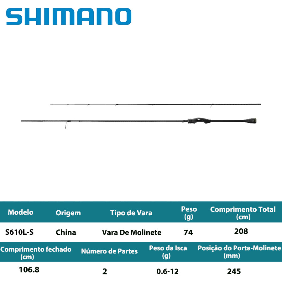 SHIMANO 2021 SOARE XR S610L-S Vara De Molinete