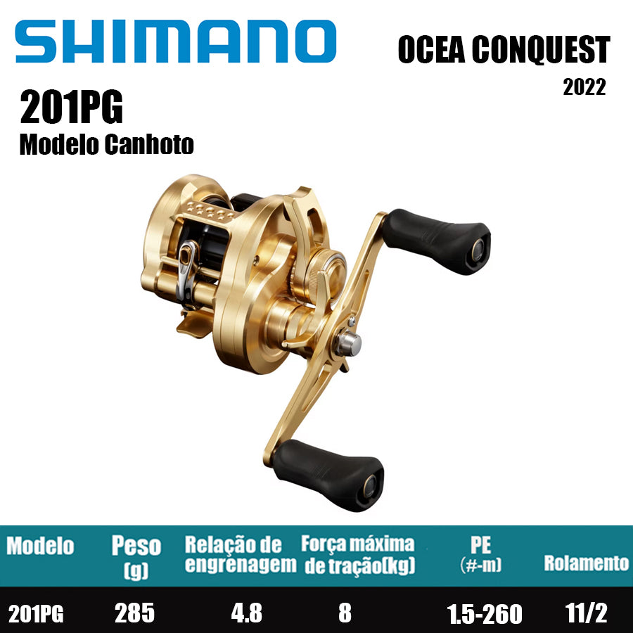 SHIMANO 2022 OCEA CONQUEST 201PG Modelo Canhoto