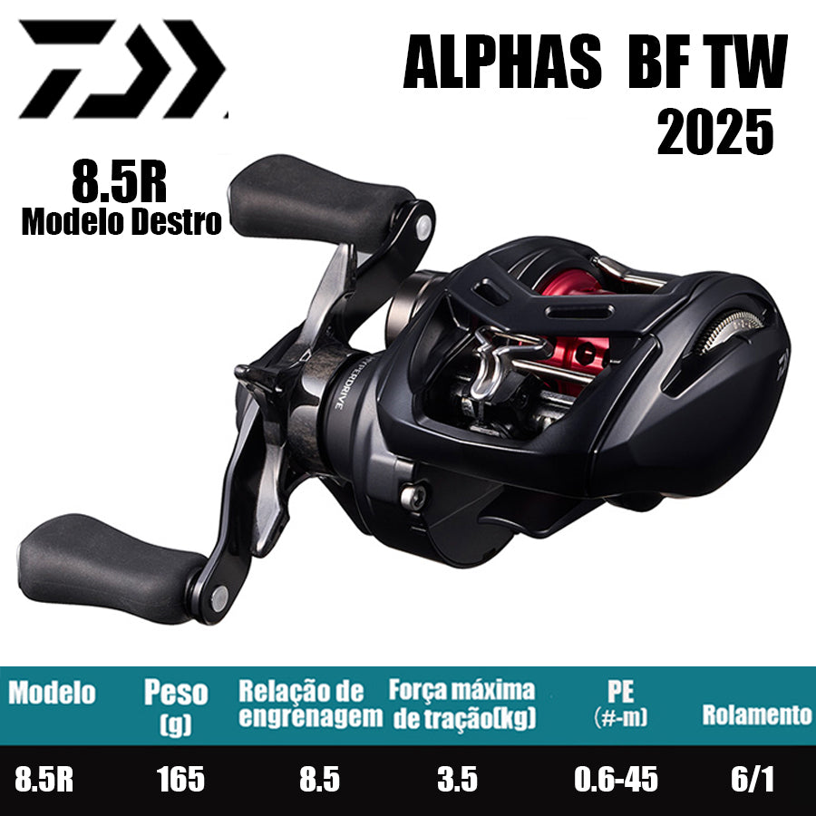 DAIWA 2025 ALPHAS BF TW 8.5R Modelo Destro