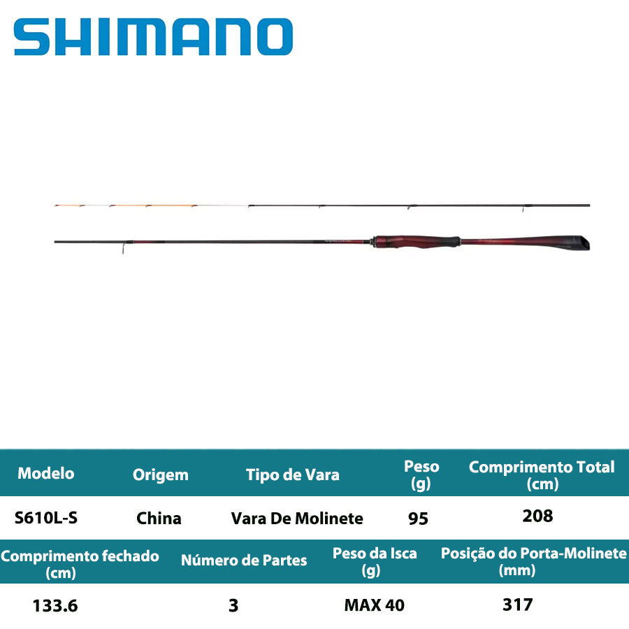 SHIMANO 2026 SEPHIA LIMITED TIP EGING S610L-S Vara De Molinete