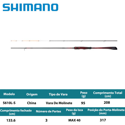 SHIMANO 2026 SEPHIA LIMITED TIP EGING S610L-S Vara De Molinete
