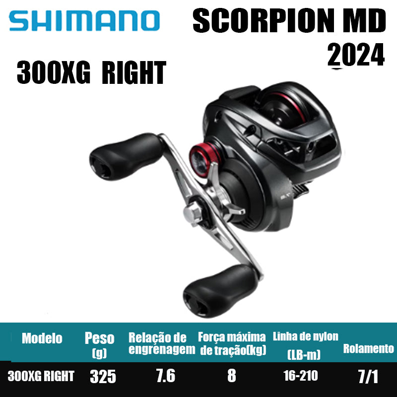 Carretilha De Arremesso SHIMANO 2024 SCORPION MD 300Série, Peça De Reposição Para Pesca Em Água Doce E Salgada. Local De Produção: Malásia.