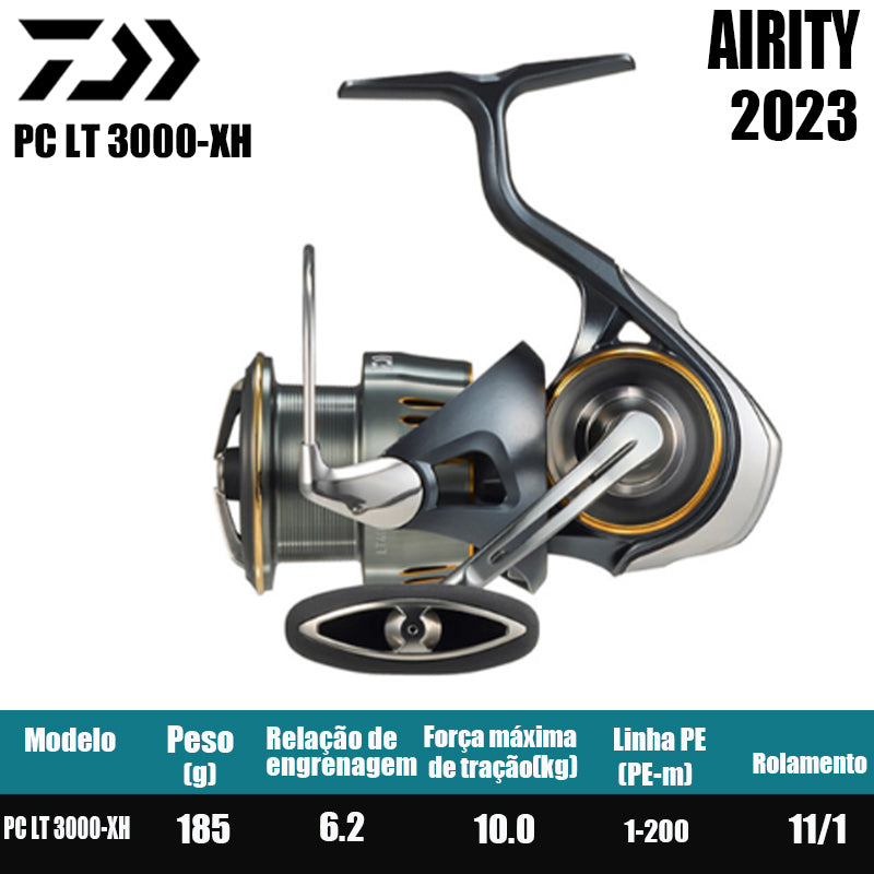 DAIWA 2023 AIRITY Molinete De Pesca Spinning Reel Água Doce Água Salgada Peças De Pesca Origem: Japão