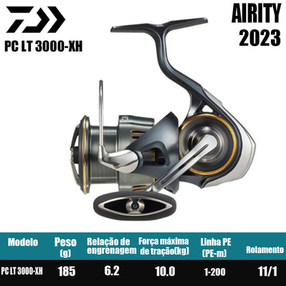 DAIWA 2023 AIRITY Molinete De Pesca Spinning Reel Água Doce Água Salgada Peças De Pesca Origem: Japão