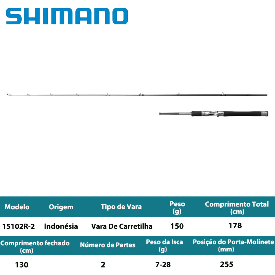 SHIMANO 2025 LESATH 15102R-2 Vara De Carretilha