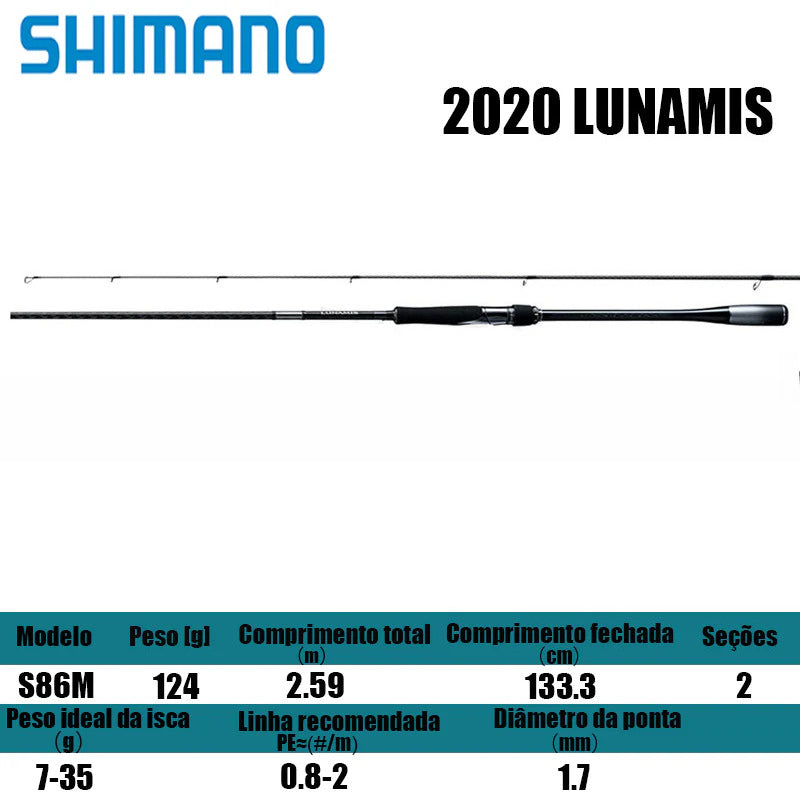 SHIMANO 2020 LUNAMIS S86M  para molinetes de pesca