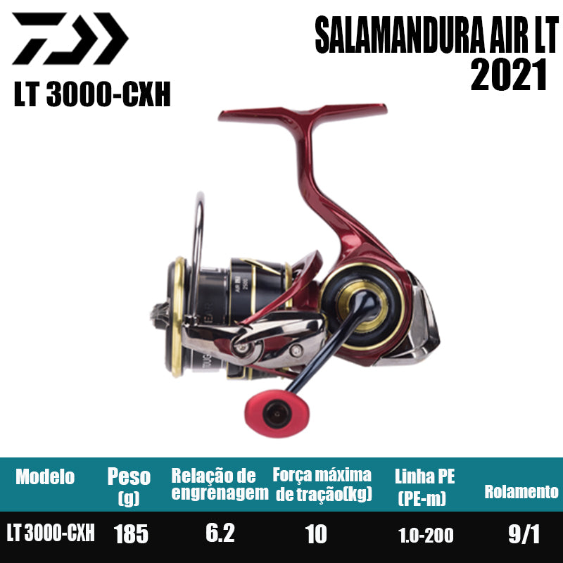 DAIWA 2021 SALAMANDURA AIR Carretel de pesca Spinning Reel Água doce Peças de pesca de água salgada Origem Vietnã