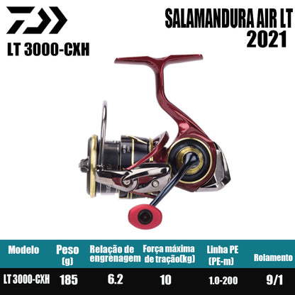 DAIWA 2021 SALAMANDURA AIR Carretel de pesca Spinning Reel Água doce Peças de pesca de água salgada Origem Vietnã