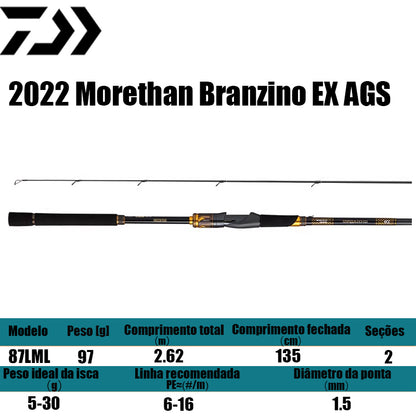 DAIWA 2022 Morethan Branzino EX AGS 87LML para molinetes de pesca
