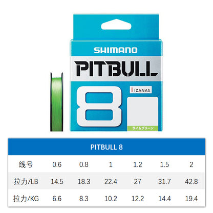 Shimano Pitbull 8X Linha De Pesca PE 150M Verde (2 Carretéis)