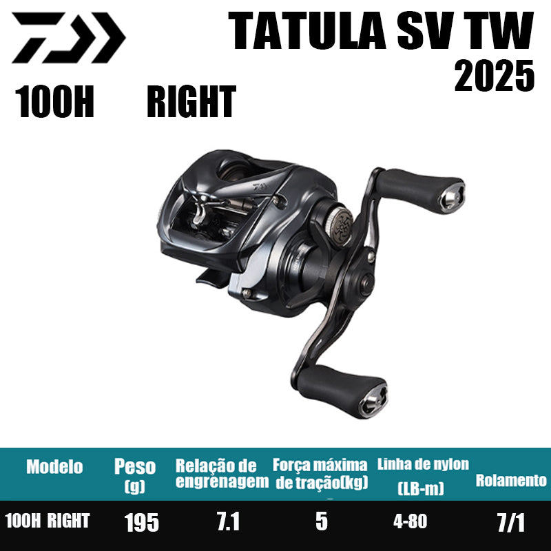 Carretilha De Arremesso DAIWA 2025 TATULA SV TW 100Série, Peça De Reposição Para Pesca Em Água Doce E Salgada. Local De Produção: Tailândia