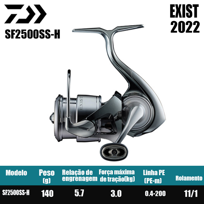 DAIWA 2022 EXIST Molinete De Pesca Spinning Reel Água Doce Água Salgada Peças De Pesca Origem: Japão