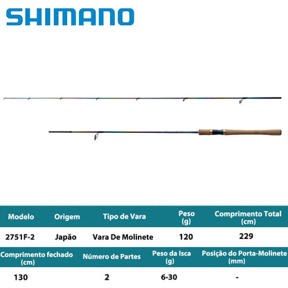 SHIMANO 2023 WORLD SHAULA LIMITED 2751F-2 Vara De Molinete