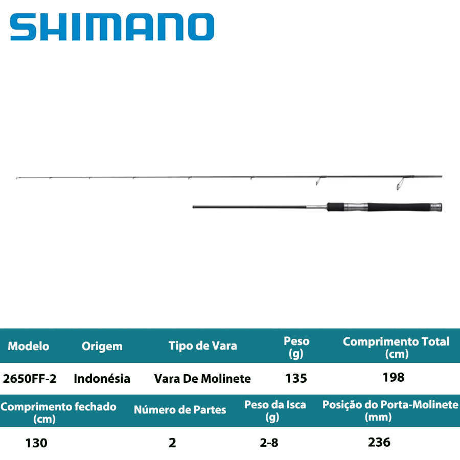 SHIMANO 2025 LESATH 2650FF-2 Vara De Molinete