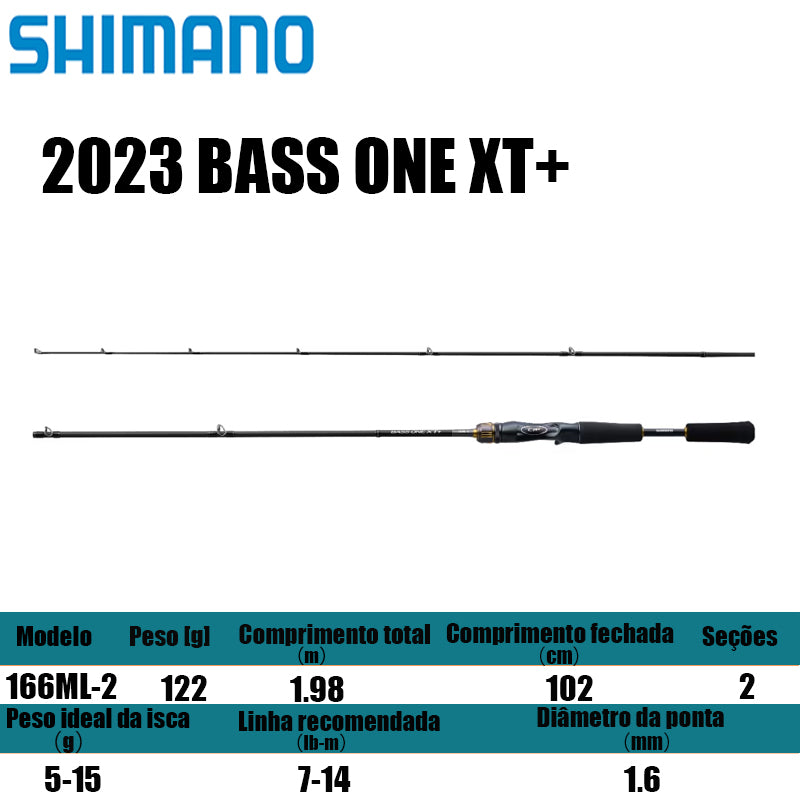 SHIMANO 2023 BASS ONE XT+ 166ML-2 para carretilhas de pesca